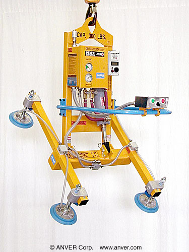 ANVER Four Pad Air Powered Vacuum Lifter with Powered Tilt
